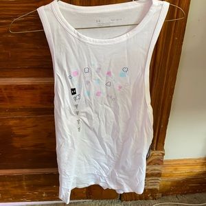 BNWT GIRLS Under Armour loose Dream, Play, Win Tank size YLG